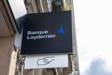 Lyon, Fransa - 06 16 2023: Banque laydernier Logo Logosu, Fransa Marka İşareti Ajansı