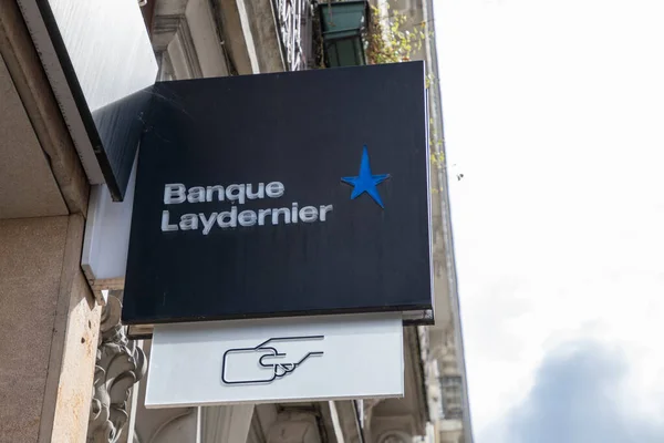 Lyon Francia 2023 Banque Laydernier Sign Retail Logo Bank Office — Foto de Stock