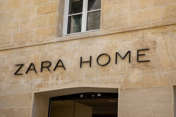 Burdeos Francia 2023 Zara Home Logo Brand Text Sign Spain — Foto de Stock