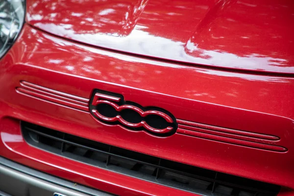 Bordeaux Francja 2023 Marka Logo Fiat 500 Napis 500 Przed — Zdjęcie stockowe