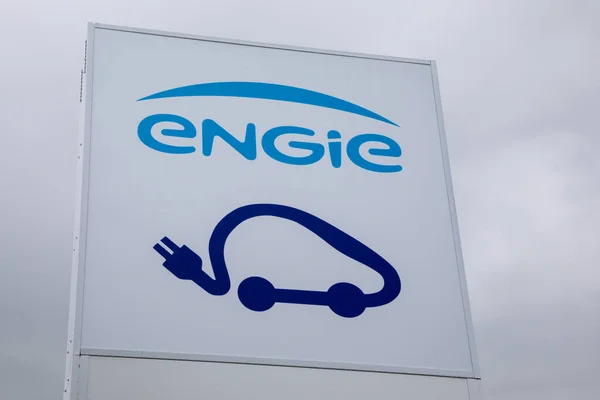 stock image Bordeaux , France - 07 01 2023 : engie panel logo brand and text sign electric utility company station Charging car power at public vehicle charge network