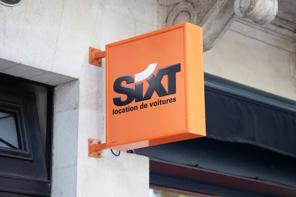 Bordeaux Francie 2023 Autopůjčovna Značky Sixt Textová Značka Pro Autopůjčovnu Royalty Free Stock Obrázky