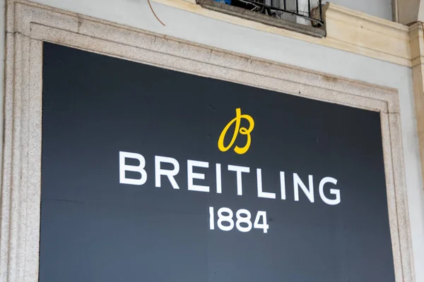 Burdeos Francia 2023 Breitling 1884 Logo Marca Fachada Signo Texto — Foto de Stock