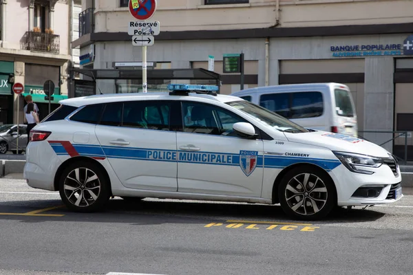 Шамбері Франція 2023 Поліцейський Муніципалітет Відродження Французька Муніципальна Поліція Шамбері — стокове фото