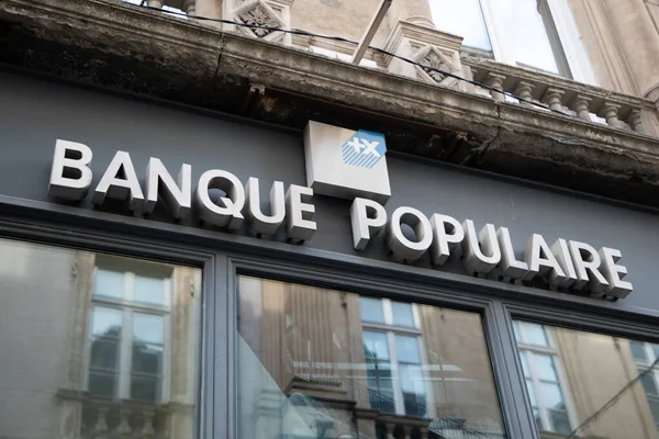 Burdeos Aquitania Francia 2023 Banque Populaire Sign Logo Text French — Foto de Stock