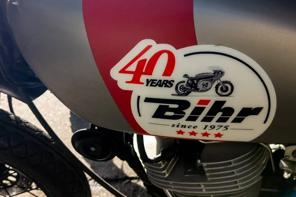 Bordeaux Francia 2023 Bihr Motocicletta Anni Adesivo Logo Marca Testo — Foto Stock