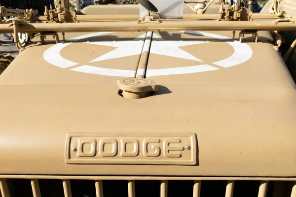 Bordeaux Frankreich 2023 Dodge Logo Marke Und Textschild Vor Uns — Stockfoto