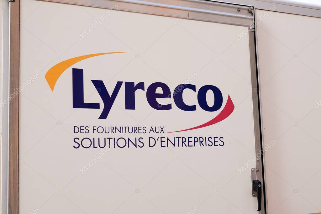 Bordeaux , France - 12 12 2023 : Lyreco logo brand and text sign office supplies for businesses