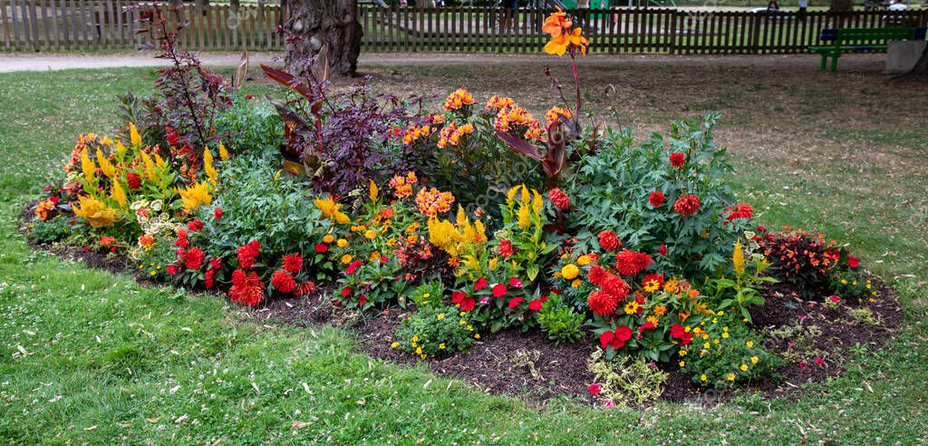 Massif fleuri à Poix-de-Picardie