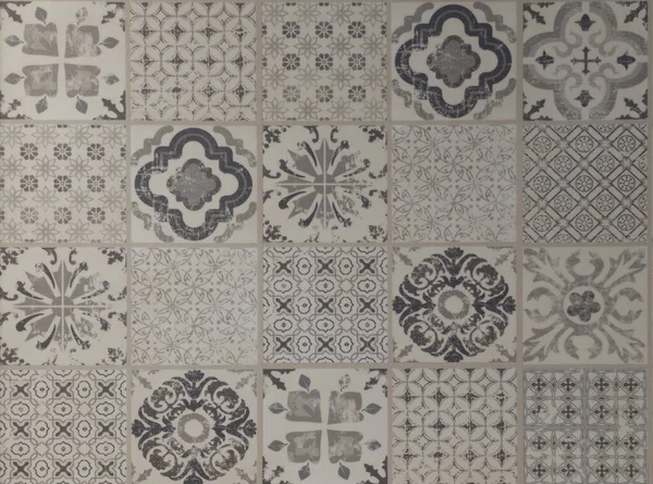 background azulejo vintage wallpaper with floor cement tiles