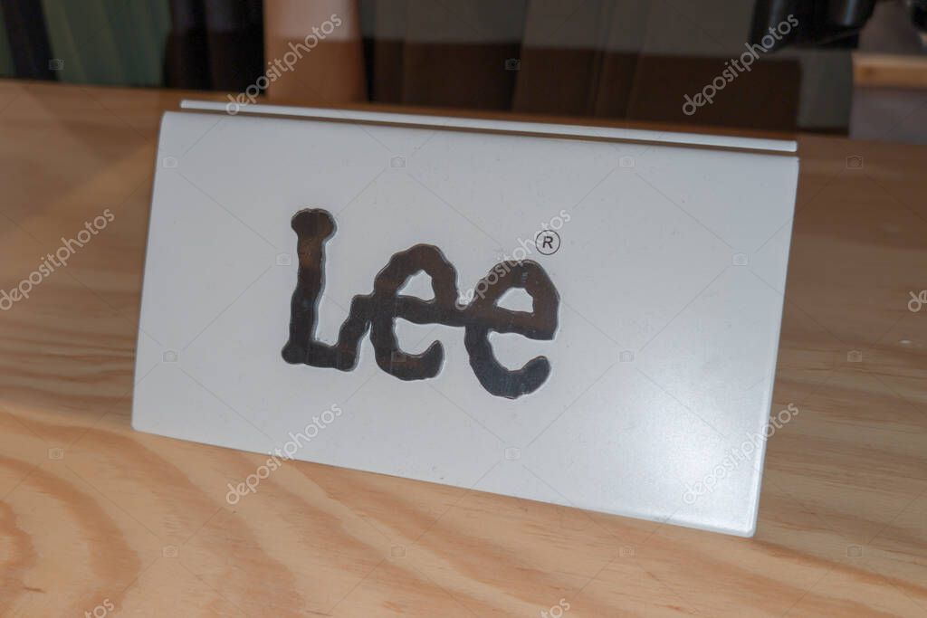Bordeaux , France -  01 14 2024 : Lee logo brand and text sign boutique on Jeans clothes store panel shop clothing fashion