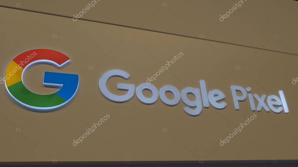 Bordeaux , France -  01 20 2024 : google pixel phone new model for pixel 8 pro logo brand and text sign for sale in store