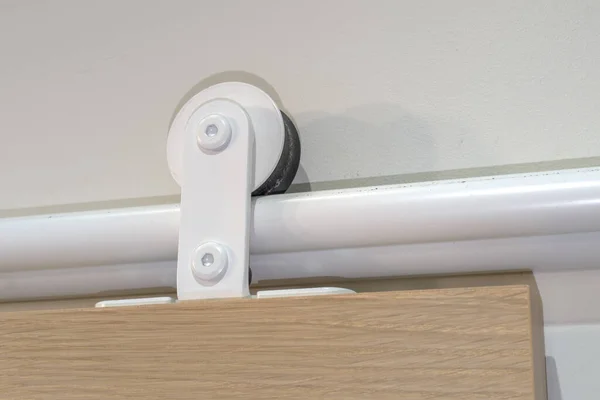 white metal roller pocket slide door sliding in modern home room building