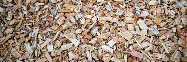 Mulching Wood Chips Background Brown Wooden Texture Stock Photo