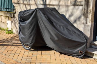 kargo bisikleti koruyucu muşamba plastik ceket bisiklet örtüsü ön evi korur