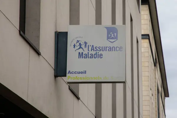 Bordeaux Frankrig 2024 Assurance Maladie Logo Tekst Fransk Health Insurance - Stock-foto