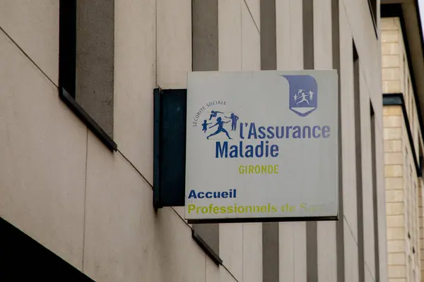 Bordeaux Frankrig 2024 Assurance Maladie Gironde Logo Tekst Fransk Health - Stock-foto