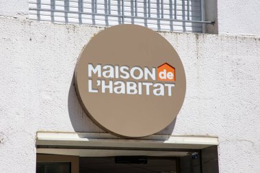 Bordeaux , France -  04 02 2024 : Maison de l'Habitat makes easier for users to find accommodation by bringing together players specializing in information and advice clipart