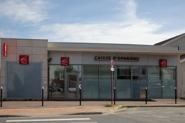 stock image Bordeaux , France -  04 04 2024 : Caisse d'epargne sign brand and text logo on wall entrance office Bank agency french facade