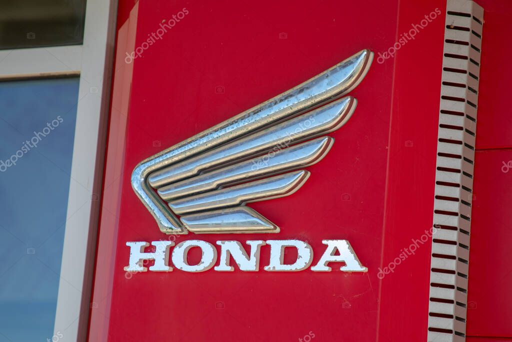 Bordeaux , France -  04 29 2024 : Honda motorcycles dealership brand logo and text sign front of motorbike store Japanese motorcycle