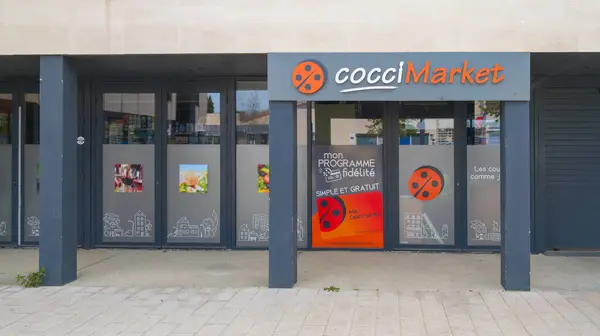 Bordeaux France 2024 Cocci Market Shop Supermarket Logo Brand Text — Stock Photo, Image
