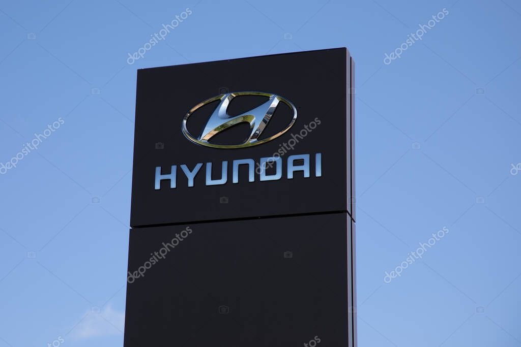 Bordeaux , France -  04 29 2024 : Hyundai logo brand Automobile Dealership text sign store Motor Company South Korean multinational automotive manufacturer