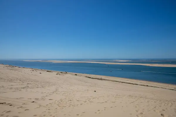 stock image french Dune of Pilat tallest sand dune in Europe in La Teste-de-Buch Arcachon Bay in France