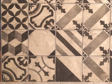 Çiçek motifleri duvar fayansları zemin mimari mozaik tasarımı ile azulejos dokusu arka planı