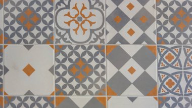 Çiçek motifli azulejos doku arka planı duvar fayansları zemin mimari açıdan zorlayıcı mozaik tasarımı