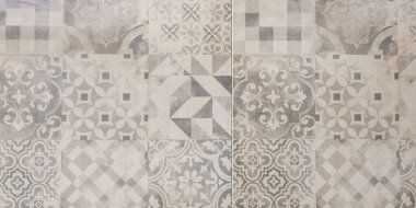 Çiçek Mozaik Portekiz Deseni azulejo dekorasyon zemin ve duvar arkaplanı