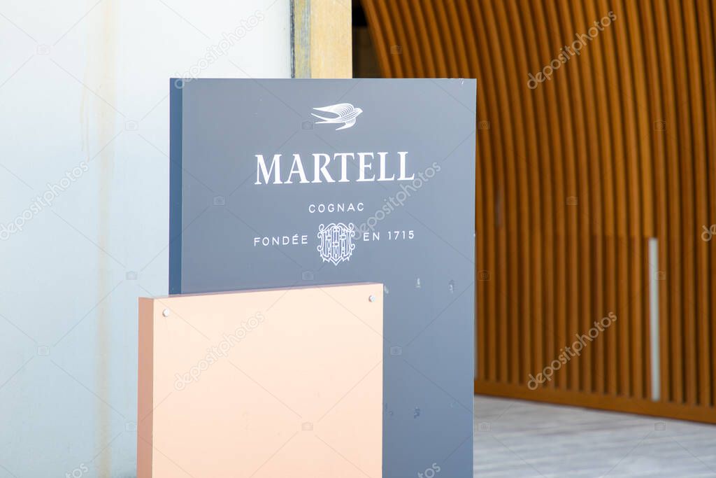 Cognac , France - 07 23 2024 : cognac martell warehouse historic distillery museum in city Charente France