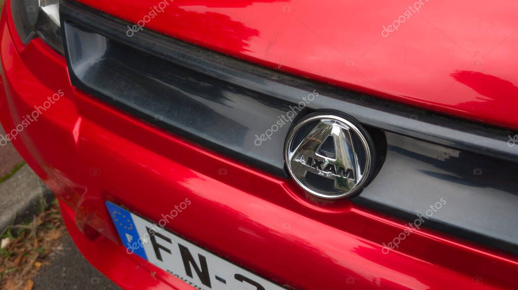 Bordeaux, France -  10 03 2024 : Aixam car micro brand text and sign logo French automobile manufacturer
