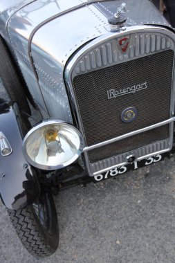 Bordeaux, France - 10 15 2024 : Rosengart logo sign and text brand on car front light and grille vintage classic retro vintage vehicle clipart