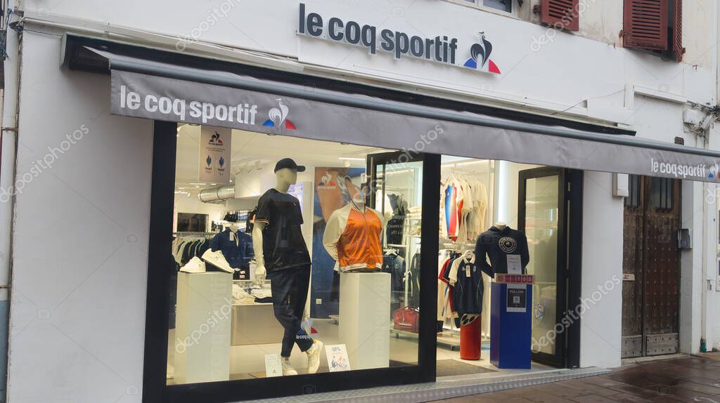 Bordeaux , France - 11 15 2024 : le coq sportif logo facade and text sign on sport store french sporty wear brand shop entrance