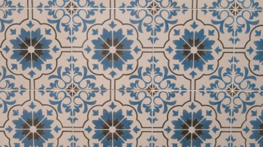 Çiçek duvar mozaiği Portekiz fayans desenleri azulejo tasarım zemin zemin arka planı