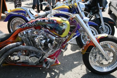 Bordeaux, Fransa - 01 07 2025: Harley Davidson özel helikopter hattı etkinliği motorsiklet Amerikan retro motosikleti
