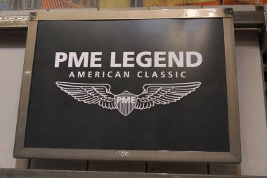 Bordeaux , France - 02 10 2025 : PME Legend lifestyle brand freedom masculinity and adventure logo text chain sign of clothes store wall shop front signage clipart