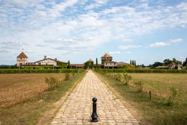 Chateau Smith Haut Lafitte vineyards near Bordeaux in Martillac city wine making region in France clipart