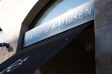 Bordeaux , France - 02 12 2025 : Bang & Olufsen shop logo sign and text brand store Danish consumer electronics company b&o clipart