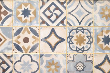 arka plan klasik Portekiz dekoratif fayanslar azulejos duvar renksiz