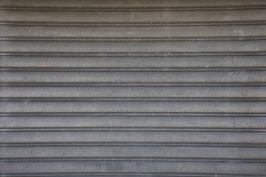 Grunge paslı metal, gri, eski, gri arka plan deseni paslı, gri perdeli, kepenkli metal.