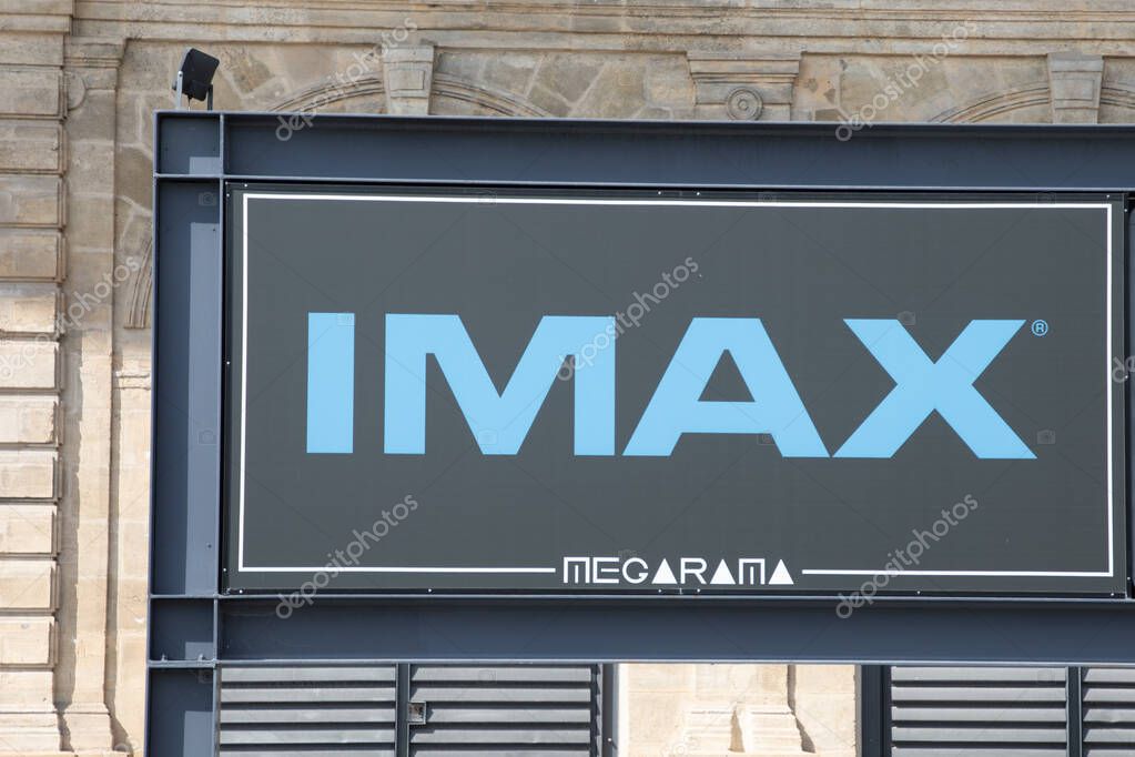 Bordeaux , France - 03 29 2025 : megarama imax logo brand and text sign movie theater cinema theatre French