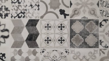 arka plan dekoratif Portekiz dekoratif fayanslar duvar azulejos siyah beyaz klasik döşeme dokusu