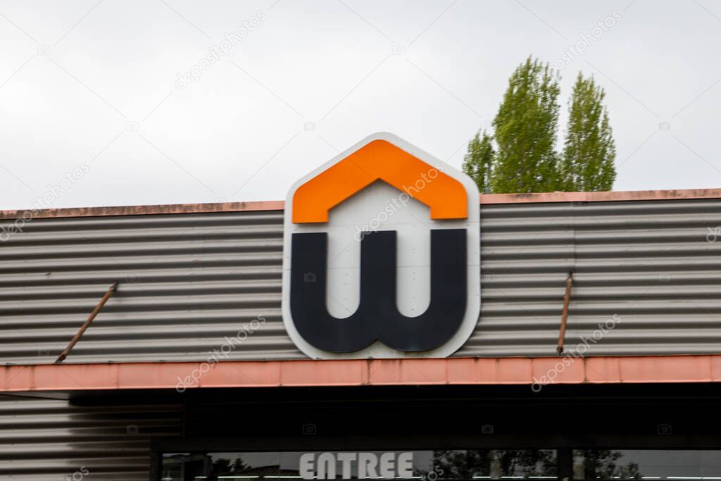 Bordeaux ,  France - 04 17 2025 : weldom store facade chain storefront brand of DIY store with w logo text and sign on shop wall entrance
