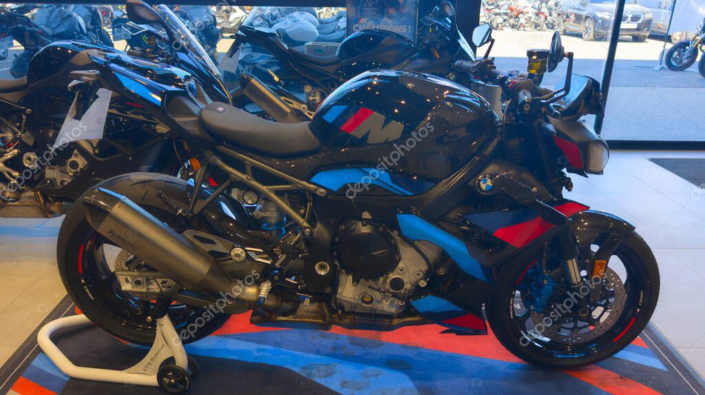 Bordeaux , France - 04 19 2025 : BMW M 1000RR competition carbon motorbike sport racing 1000 bike motorcycle