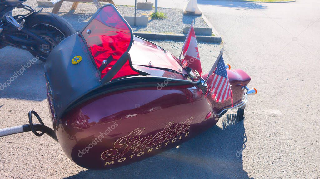 Bordeaux , France - 05 03 2025 : indian motorcycle trailer logo text detail us american brand of motorbike produced in Springfield usa chief