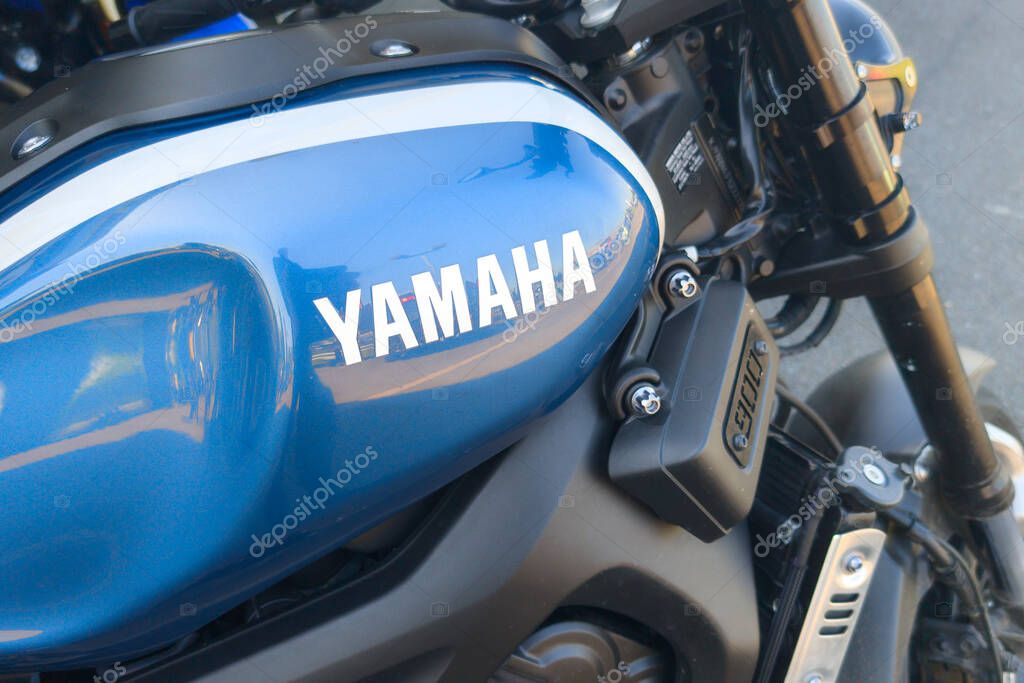 Bordeaux, france - 05 05 2025 : yamaha xsr 125 motorcycle logo sign and brand text on japan motorbike neo retro fuel tank japanese