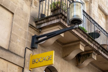 Bordeaux, Fransa - 05: 16: 2025: Bocage logosu ve ön cephe duvarı ön cephe işareti mağazası butik Fransız ayakkabı mağazası