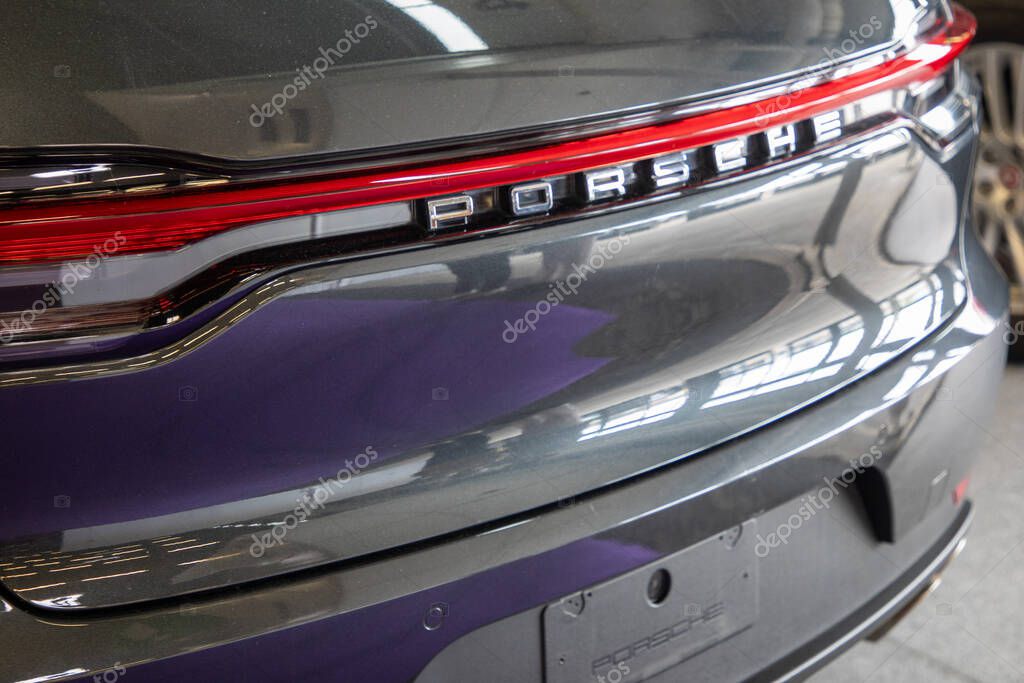 Bordeaux , france - 06 07 2025 : porsche panamera 3.0 V6 logo sign and brand logo on rear german luxury car