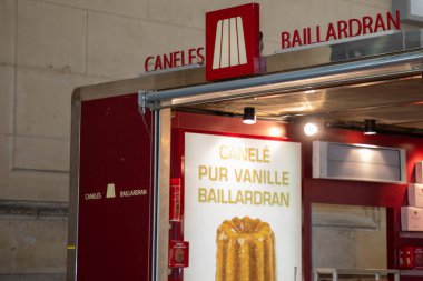 Bordeaux, Fransa - 06 18 2025: Baillardran caneles store logosu ve metin işareti duvar cephesi Bordeaux şehrinde yerel Fransız Burgundy hamur işi zinciri